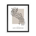 Plakat w ramie 40x50 - Migocące Konstrukcje Abstrakcji - sztuka minimalizmu, biało czarna rycina - rama czarna
