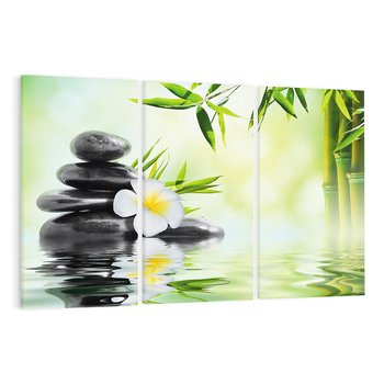 Obraz na płótnie 120x80 - SPA: Relaksująca woda i kamienie - SPA, woda