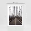 Plakat w ramie 30x40 - Nowoczesna Linia - most, nowoczesna - rama biała