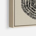 Obraz w ramie 50x70 - Nowoczesne Odbicia Wnętrza - boho plakat, czarne kropki kreski - rama drewno