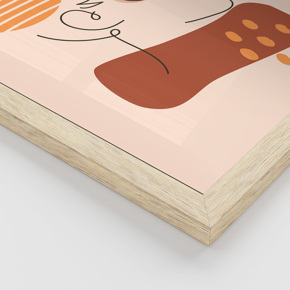 Zestaw obrazy w ramie 40x50 galeria - Kobiece, plakaty, salon - rama drewno