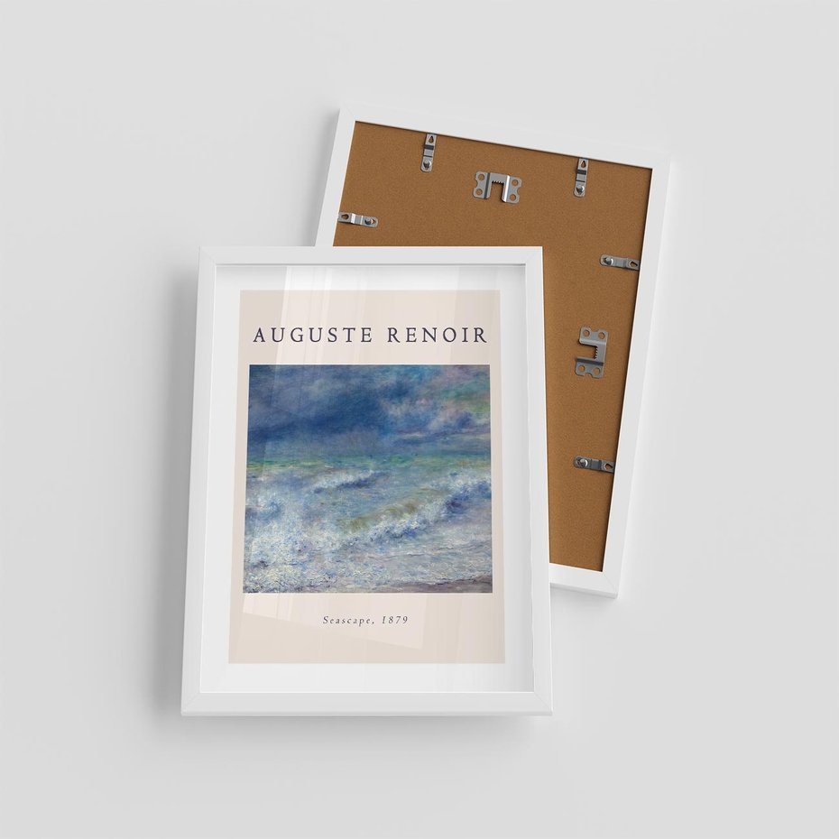 Plakat w ramie 30x40 - Auguste Renoir: Plakat z Pięknem Morza - auguste renoir, reprodukcja - rama biała