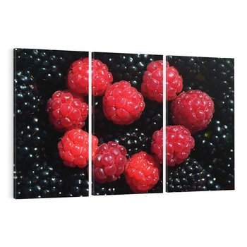 Obraz na płótnie 120x80 - Maliny Soczysta Eksplozja - maliny, owoce