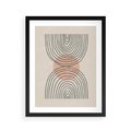 Plakat w ramie 40x50 - Nowy Rytuał - abstrakcyjna sztuka, boho kształty - rama czarna