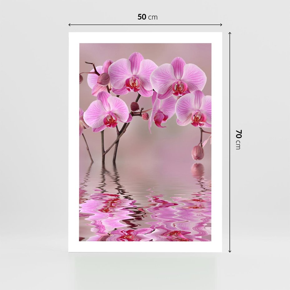 Plakat bez ramy 50x70 - Relaksacyjne spa w otoczeniu storczyka - spa, storczyk