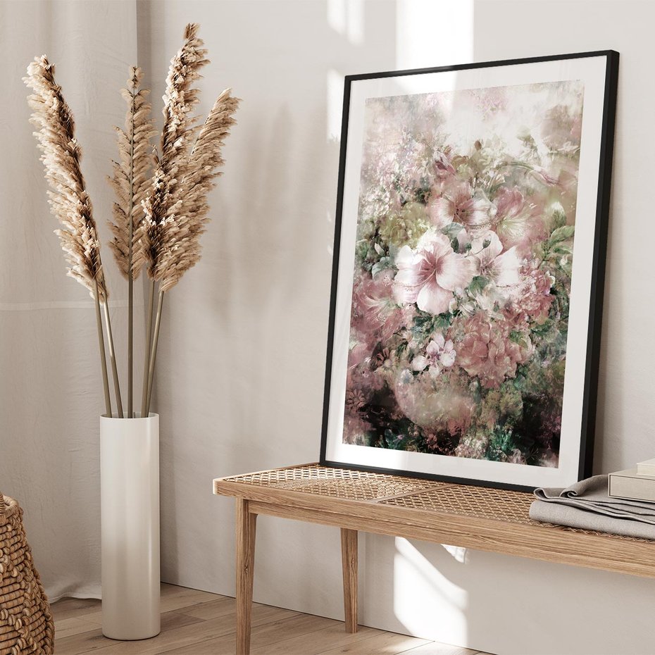 Plakat bez ramy 30x40 - Piękno natury na płótnie - kwiaty, olejne