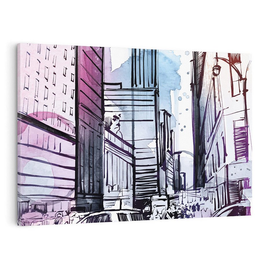 Obraz na płótnie 120x80 - Miasto ożywione pulsującym życiem - szkocja, miasto