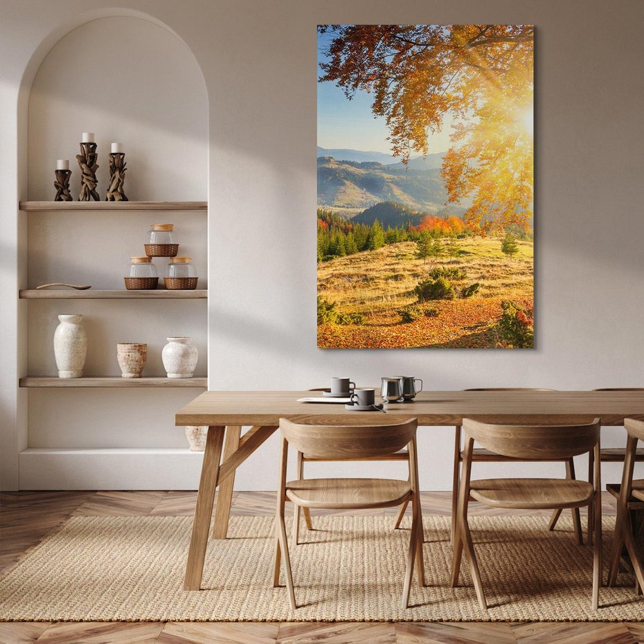 Obraz na płótnie 70x100 - Bliskość natury - góry, drzewo