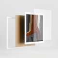 Plakat w ramie 40x50 - Abstrakcyjna impresja - abstrakcja, nowoczesny - rama biała