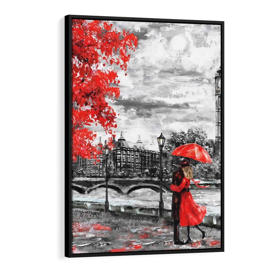 Obraz w ramie 70x100 - Big Ben w Londynie - londyn, big ben - rama czarna