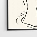 Obraz w ramie 50x50 - Migotliwa Symfonia - kobieta akt, minimalizm - rama czarna