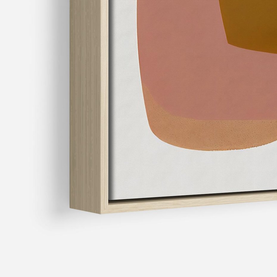 Obraz w ramie 100x70 - Emocje w akwarelach - geometryczne dziwne kształty, turkusowy - rama drewno