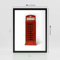 Plakat w ramie 30x40 - Ikona Londynu - Londyn, budka - rama czarna