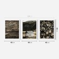 Zestaw obrazy w ramie 40x50 galeria - Sepia, domek, w, górach - rama biała