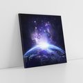Obraz na płótnie 70x70 - Podróż w kosmiczną przestrzeń - kosmos, ziemia