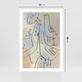 Plakat bez ramy 21x30 - Strukturalna Gromada - abstrakcyjny plakat, szkic ptaków