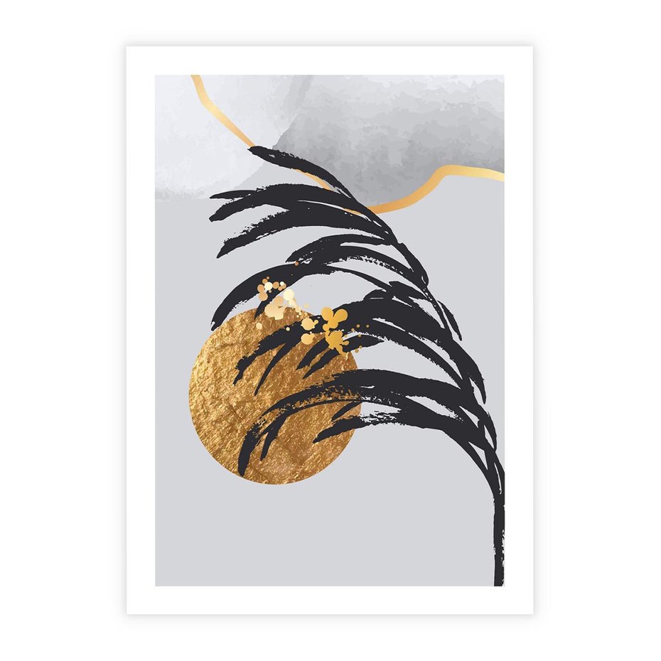 Plakat bez ramy 30x40 - Palma w Szkicu - nowoczesna grafika, palma