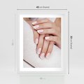 Plakat w ramie 40x50 - Piękno manicure - manicure, paznokcie - rama biała