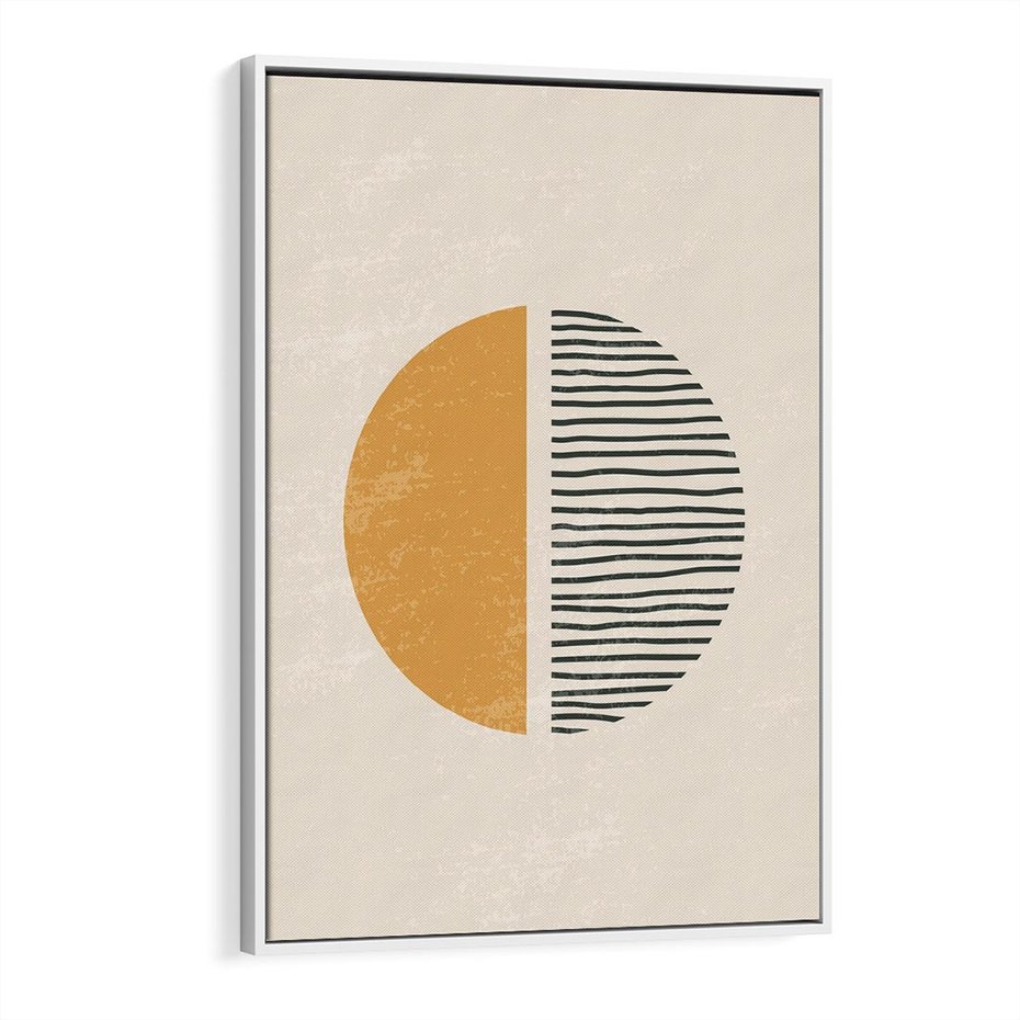 Obraz w ramie 70x100 - Kształty Nowych Granic - nowoczesna sztuka, minimalizm - rama biała