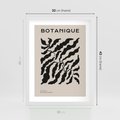 Plakat w ramie 30x40 - Księga Odbić - abstrakcyjne liśćie, roślinne motywy - rama biała