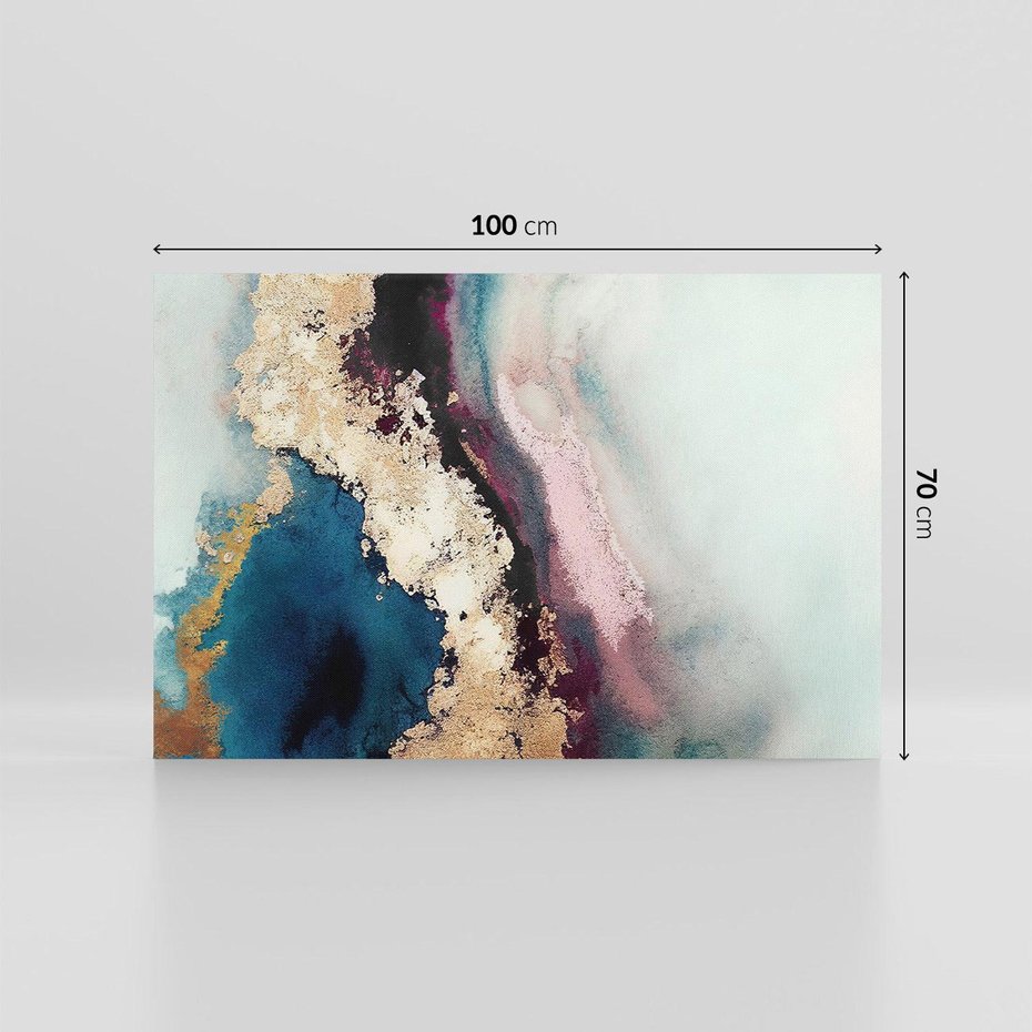Obraz na płótnie 100x70 - Elegancki Impuls - abstrakcyjne plamy, rozlana farba