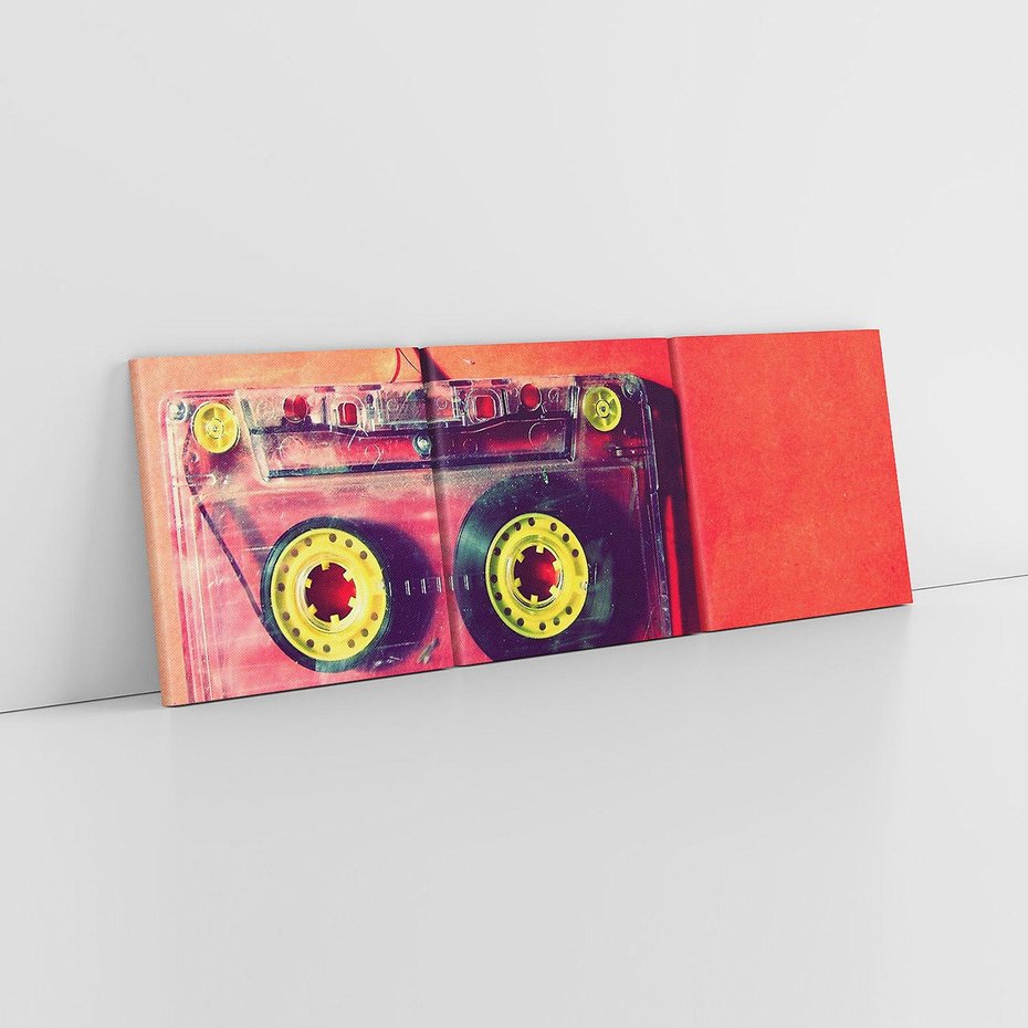 Obraz na płótnie 120x40 - Kaseta - Muzyka Retro - kaseta, muzyka