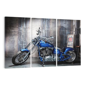 Obraz na płótnie 120x80 - Siła i wolność na dwóch kółkach - chopper, motocykl