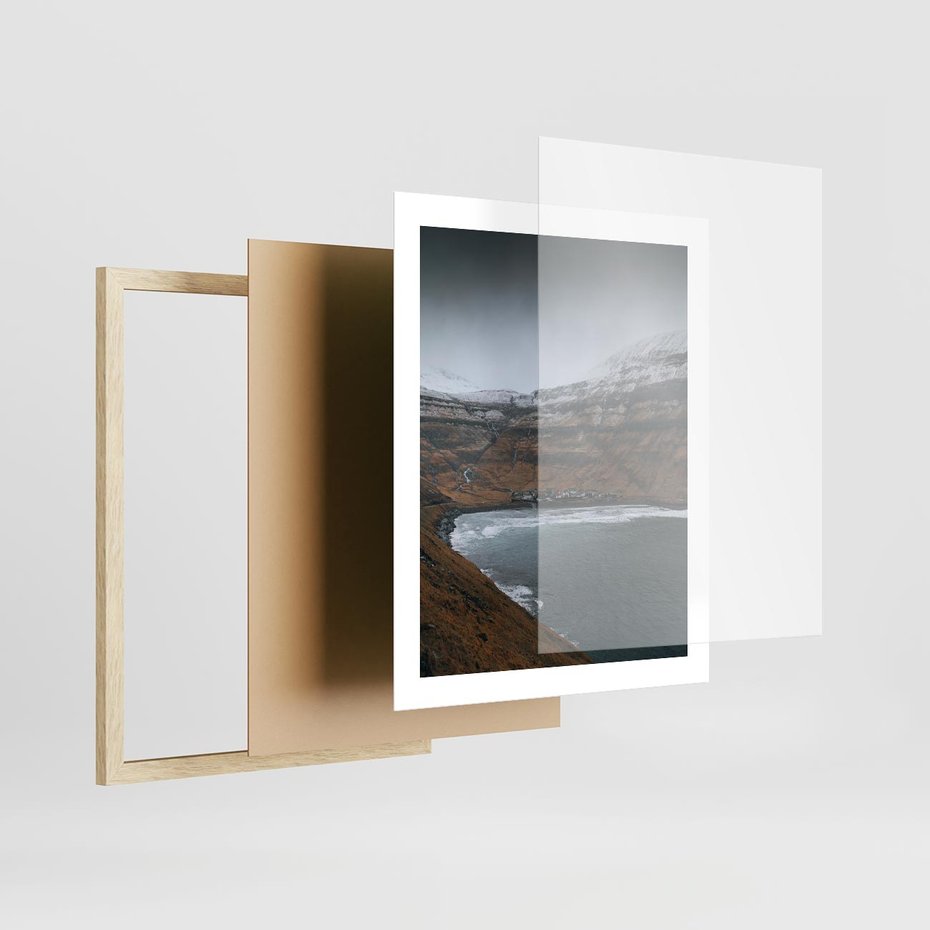 Plakat w ramie 40x50 - Spektakularna Przyroda - fiordy, Norwegia - rama drewno
