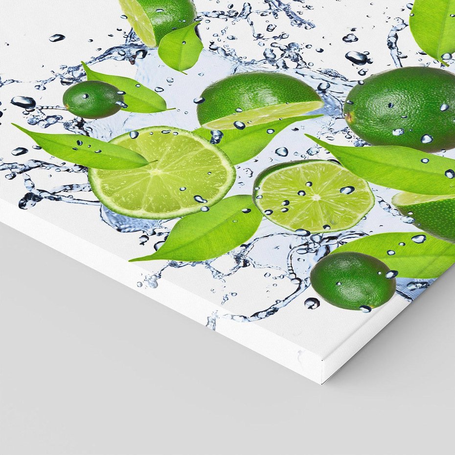 Obraz na płótnie 50x50 - Cytrusowa Świeżość - limonki, cytryny