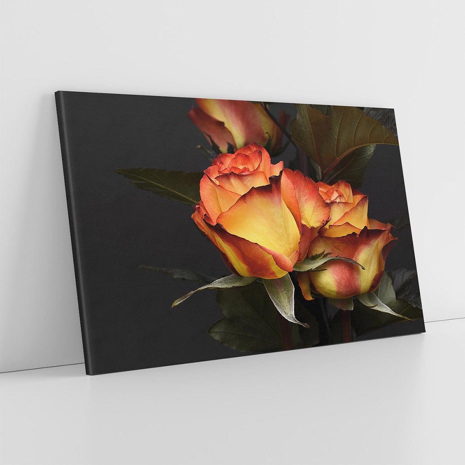 Obraz na płótnie 120x80 - Romantyczne Piękno Róż na Tle Natury - róże, kwiaty