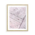 Plakat w ramie 40x50 - Nowoczesna Elegancja - beton, struktura - rama drewno