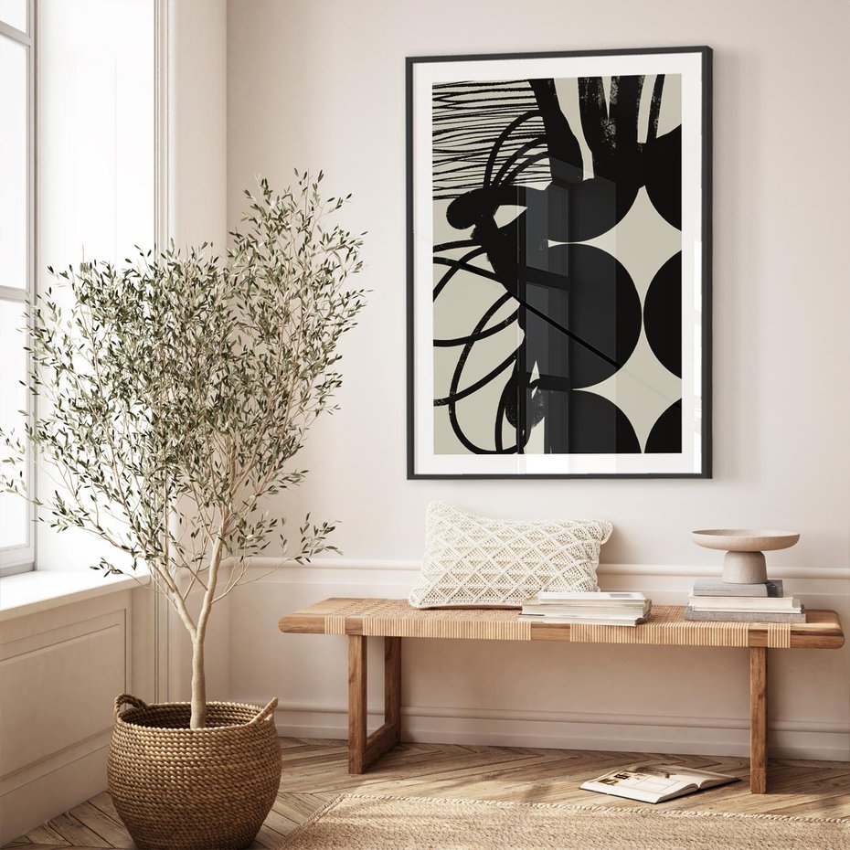 Plakat bez ramy 40x50 - Modernistyczne Refleksje - abstrakcja, mroczny klimat