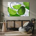 Obraz na płótnie 70x50 - Świeże limonki - limonki, woda
