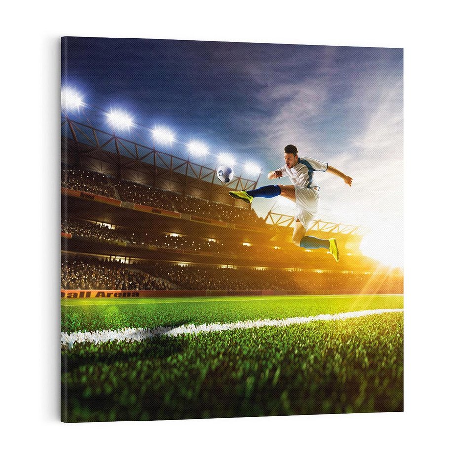 Obraz na płótnie 70x70 - Pasja Sportu - stadion, piłka nożna