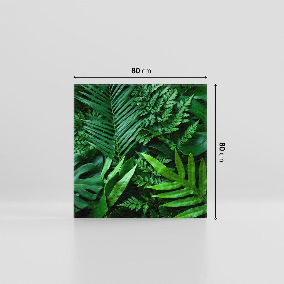 Obraz na płótnie 80x80 - Monstera Liście Fantazja - monstera, liście