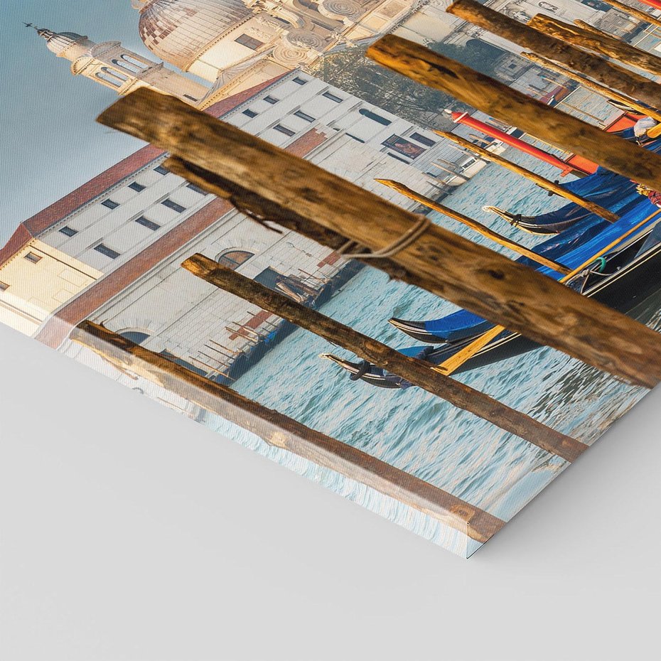 Obraz na płótnie 120x80 - Urok Wenecji - fotografia, przystań w Wenecji