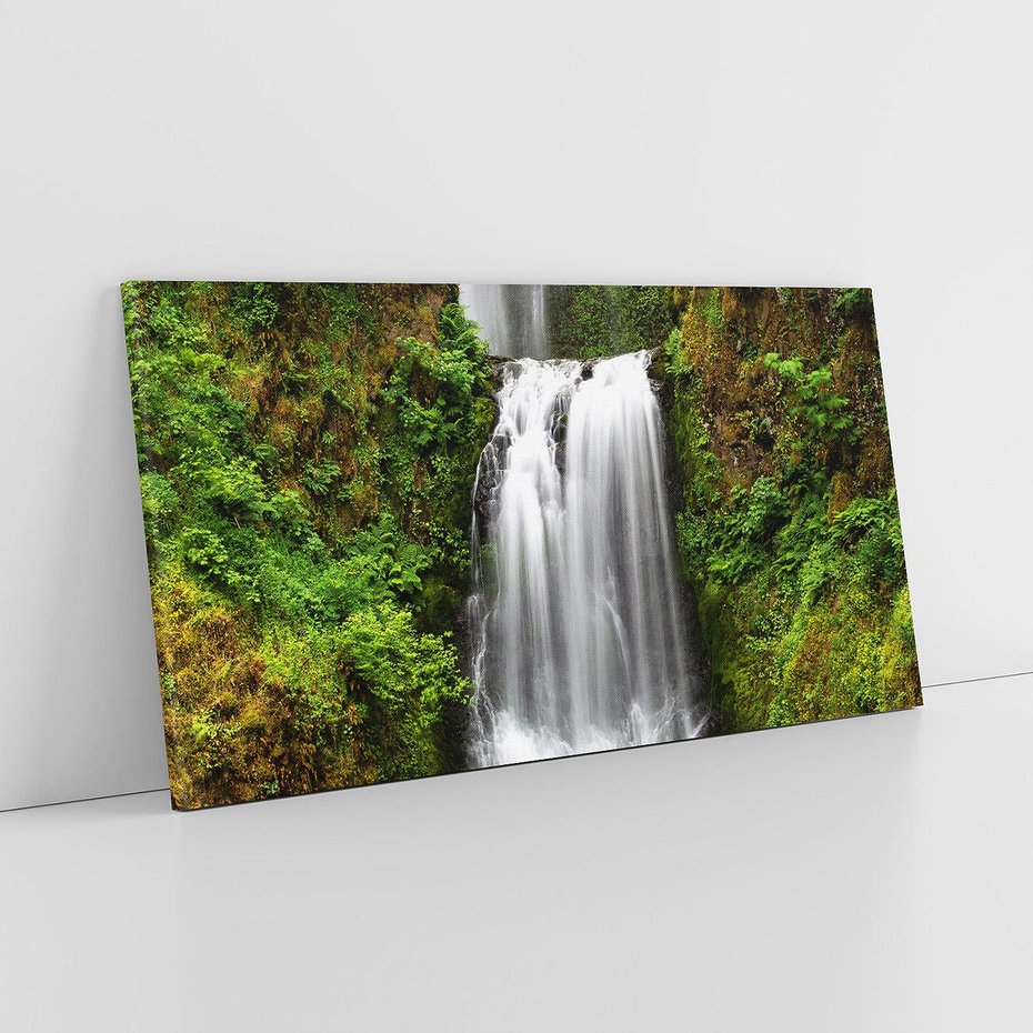Obraz na płótnie 140x70 - Siła i Urok Natury - wodospad, las