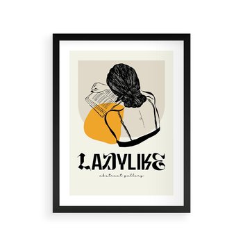 Plakat w ramie 50x70 - Kobiecość w Literach - grafika, nowoczesność - rama czarna