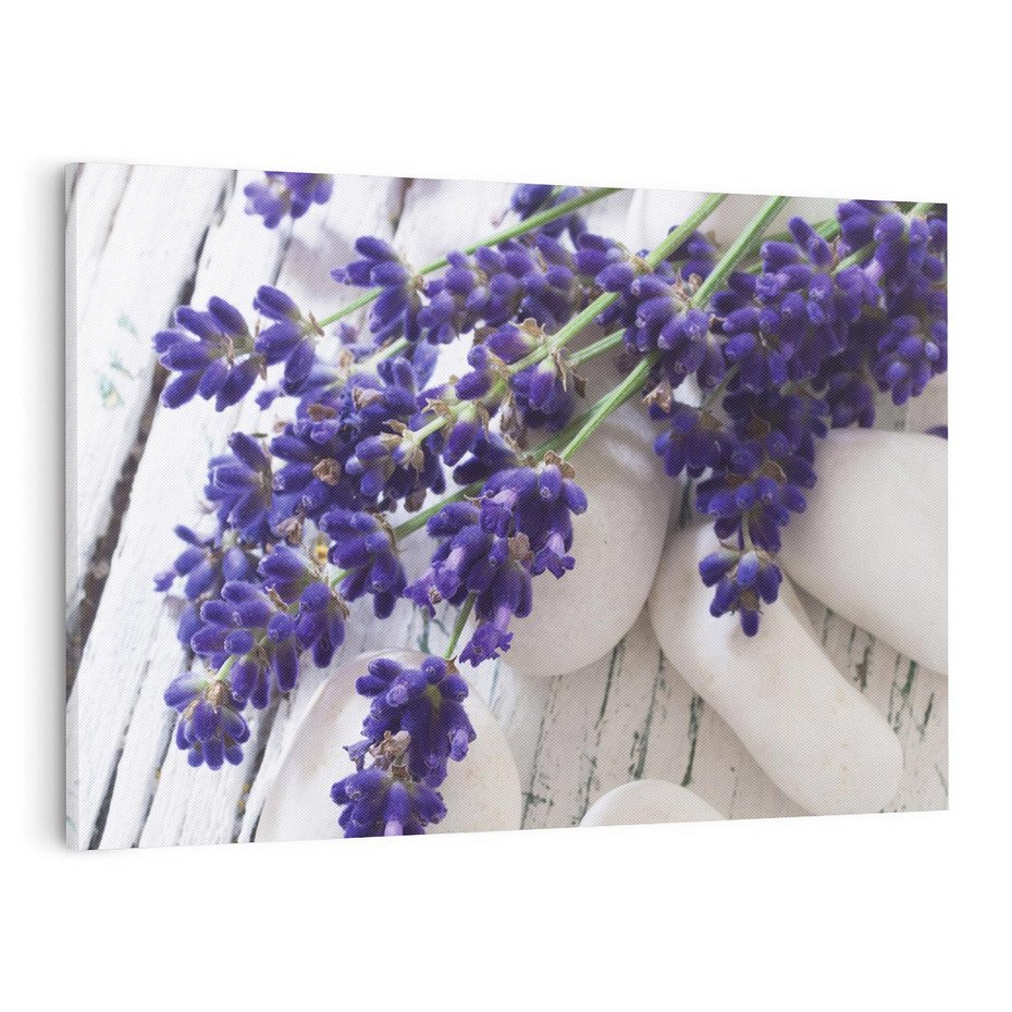 Obraz na płótnie 100x70 - relaks z aromatem - lawenda, spa