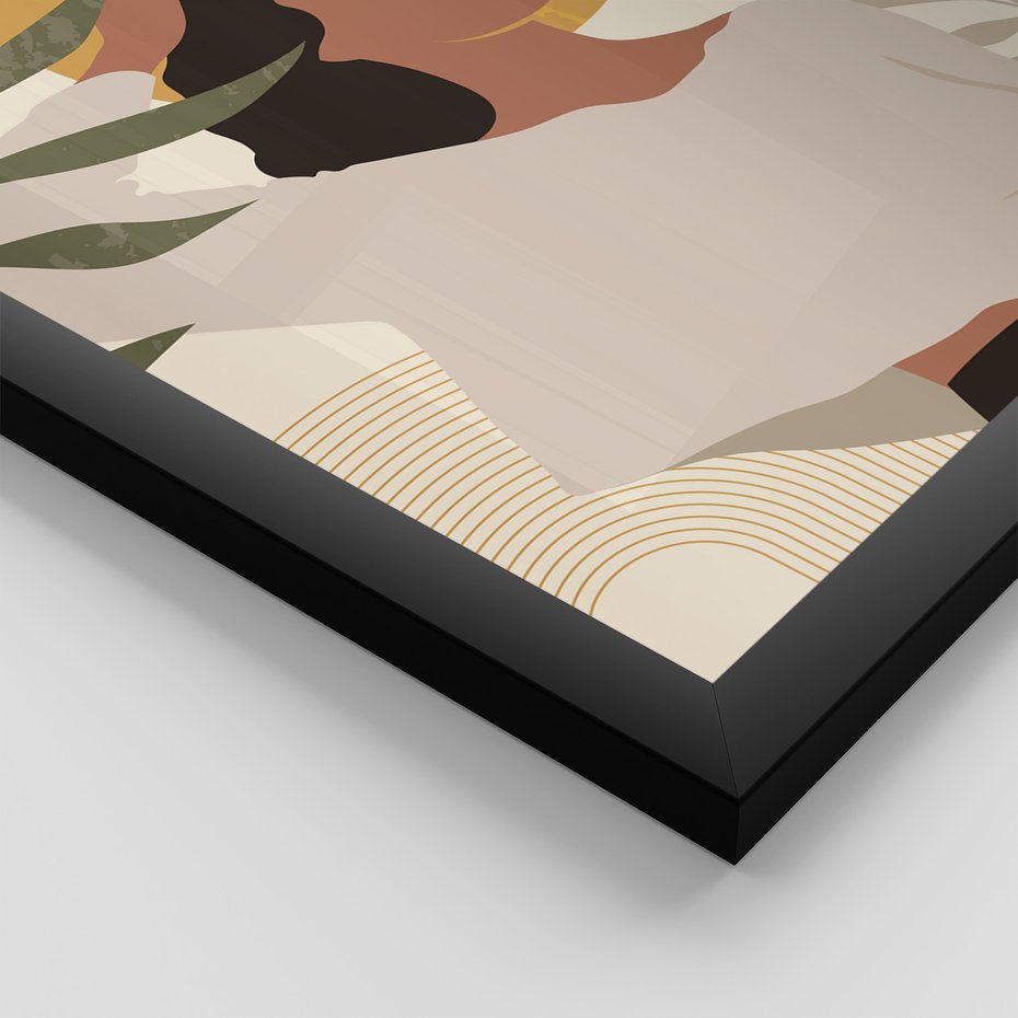 Zestaw obrazy w ramie 50x70 galeria - Boho, kobiety, postacie - rama czarna