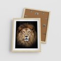 Plakat w ramie 40x50 - Król zwierząt w majestatycznym stylu - lew, król - rama drewno