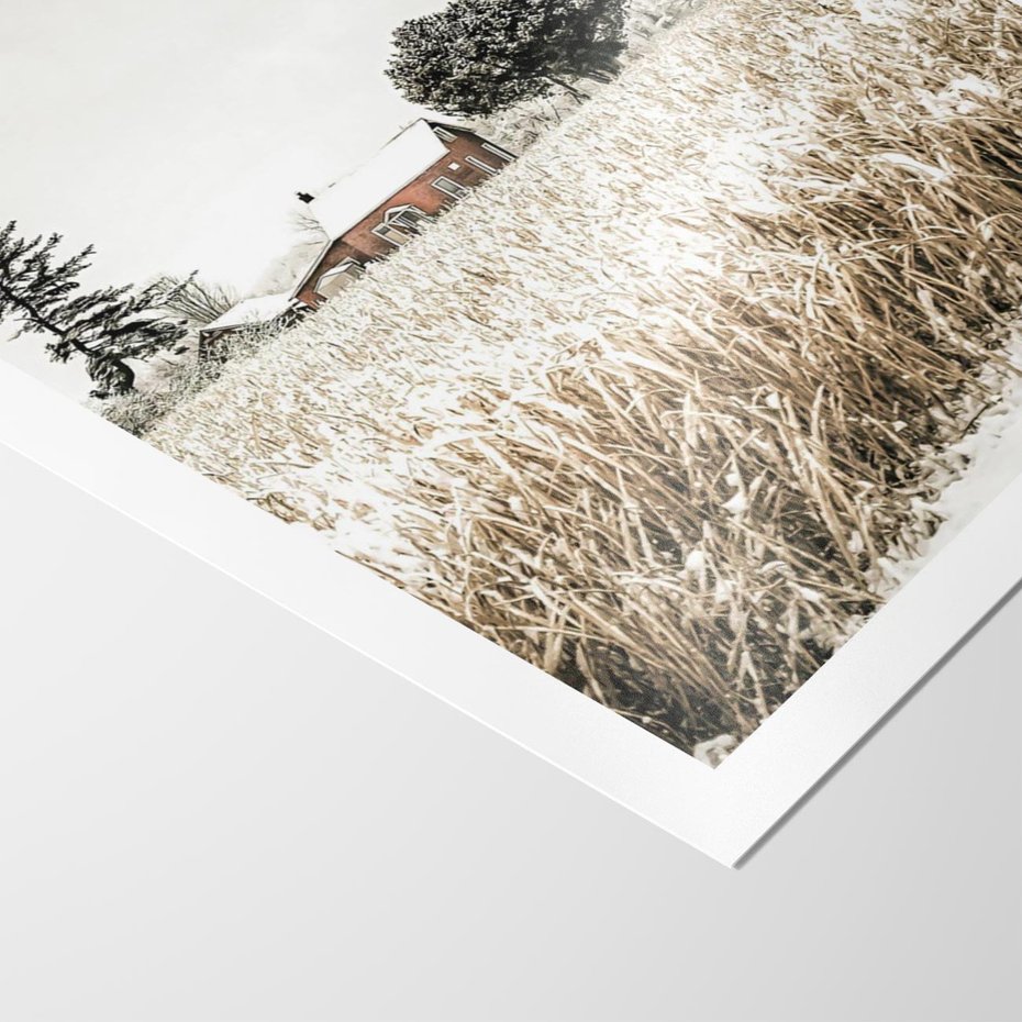 Plakat bez ramy 50x70 - Idylliczna Zima - zima, krajobraz zimowy