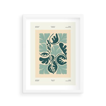 Plakat w ramie 30x40 - Podróżne Impresje - roślinne motywy, ornamenty - rama biała
