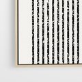 Obraz w ramie 50x70 - Księga Wibracji - abstrakcyjne czarno białe formy, minmalizm - rama drewno