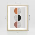 Plakat w ramie 40x50 - Eksperymenty z Geometrią - geometryczny plakat, sztuka nowoczesna - rama drewno