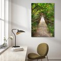 Obraz na płótnie 80x120 - Przez Dżunglę - most, linowy