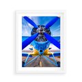 Plakat w ramie 40x50 - Śmigłowiec indygo - samolot, śmigło - rama biała