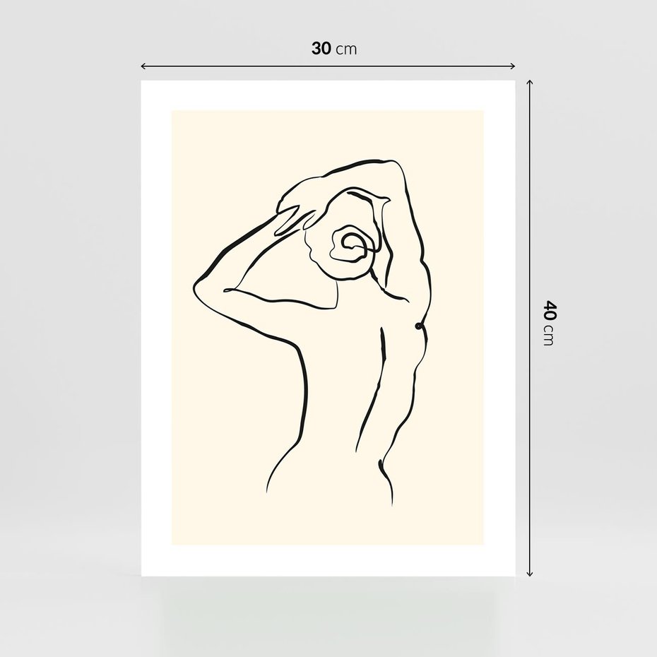Plakat bez ramy 30x40 - Tajemniczy Rytm - kobieta, posąg