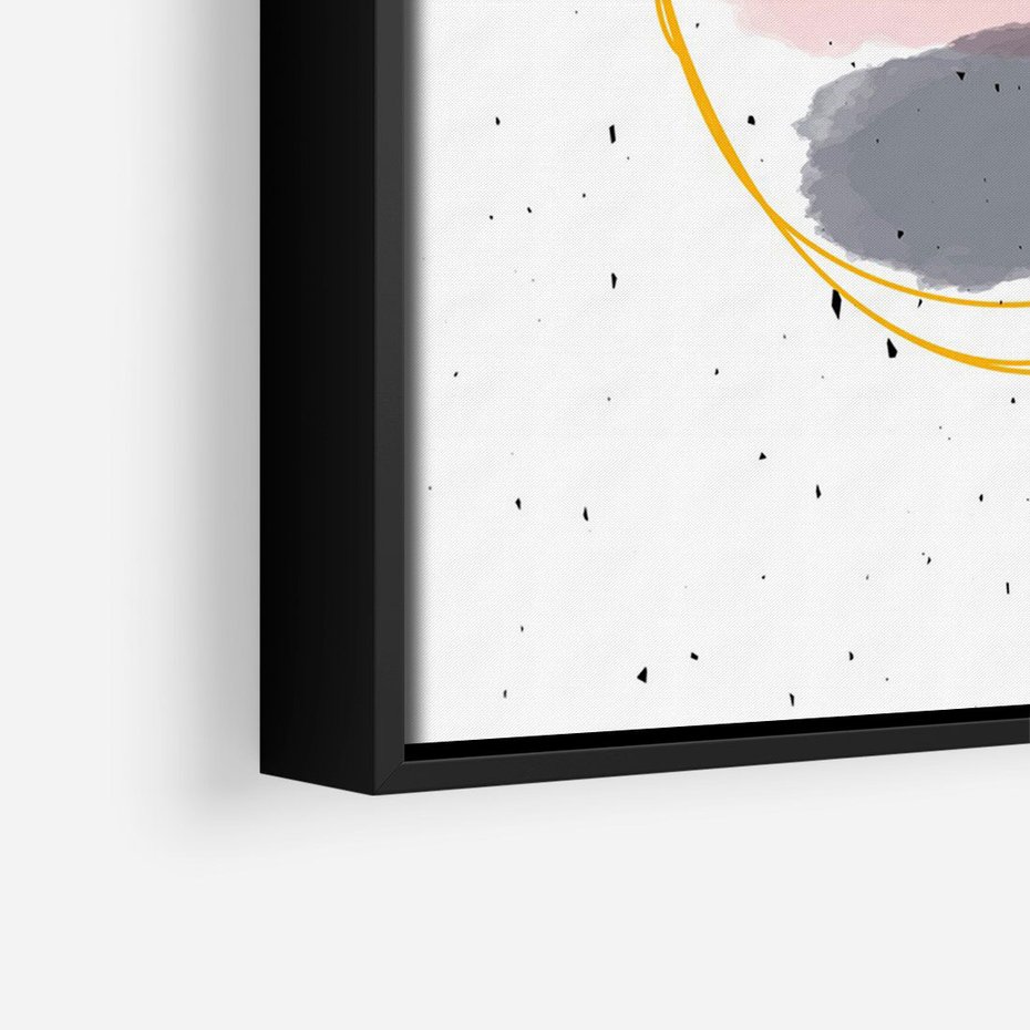 Obraz w ramie 70x100 - Migocące Odbicia - abstrakcyjna kompozycja, jak ręcznie malowana - rama czarna