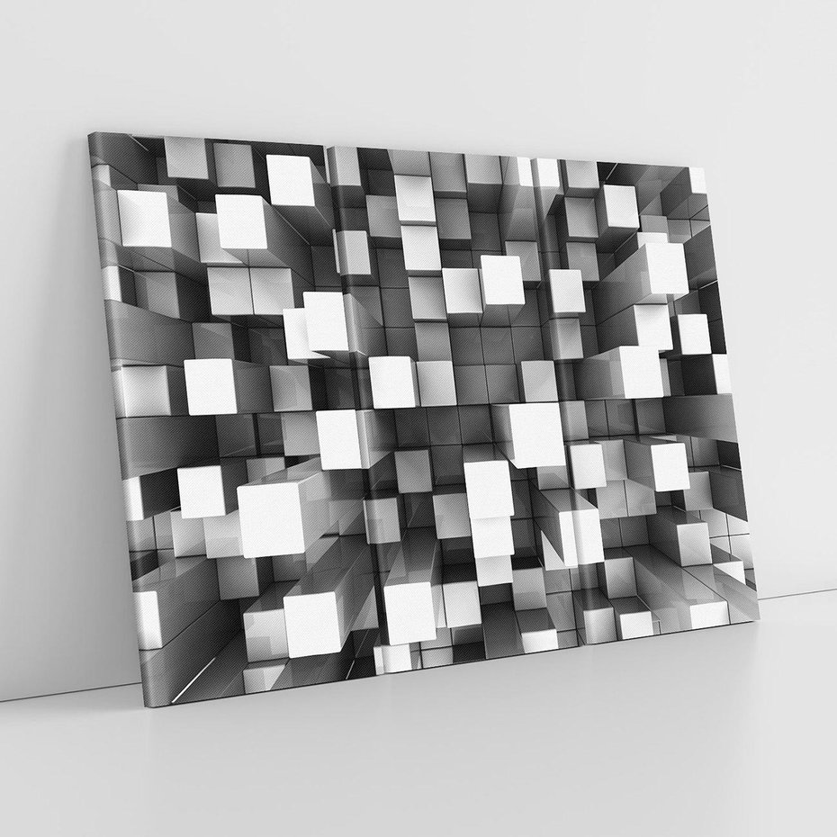Obraz na płótnie 120x80 - Abstrakcyjne światy: 3D w kwadratach - 3D, abstrakcja